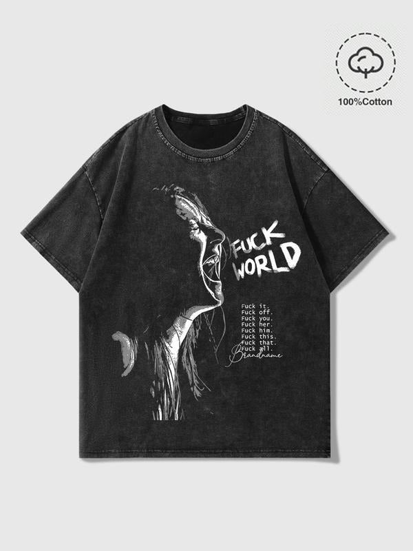 Men's Vintage Graphic Print Round Neck Tee, Regular Fit Casual Short Sleeve T-shirt, Men's Summer Top for Daily Wear,...