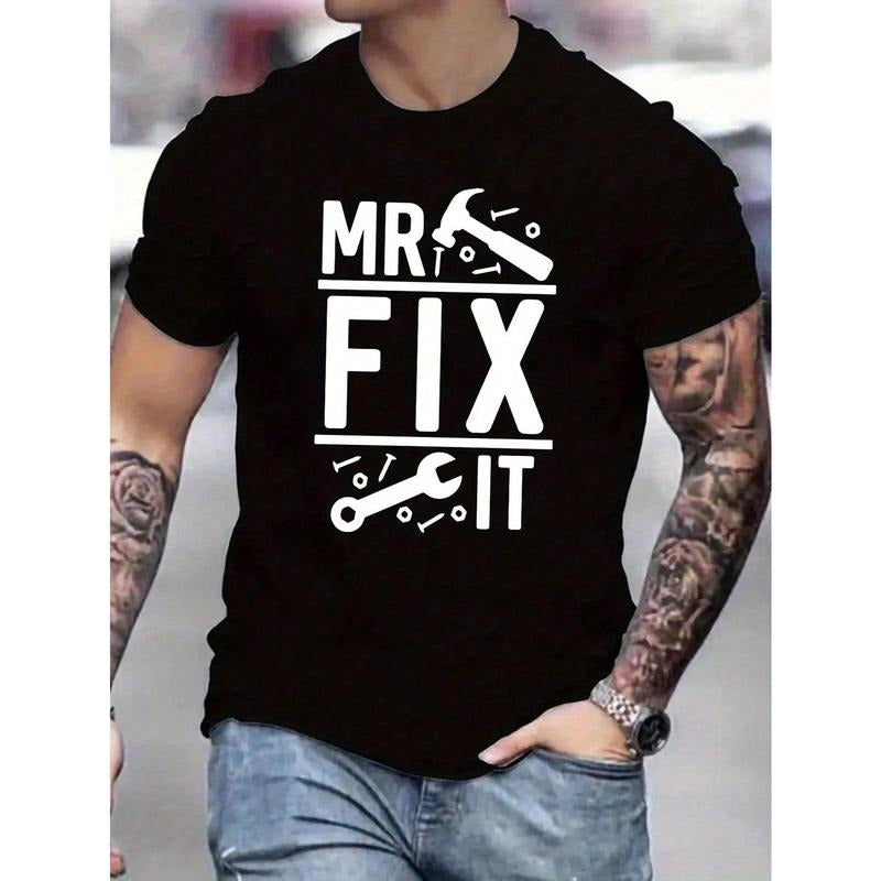 Men's summer tools and lettering printed casual t-shirts made in usa Hoodie, Sweatshirt | TeeBloomCo.com
