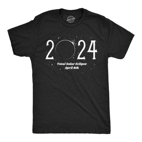 Mens 2024 Total Solar Eclipse Funny T Shirt Novelty Graphic Tee For Men Hoodie, Sweatshirt | TeeBloomCo.com