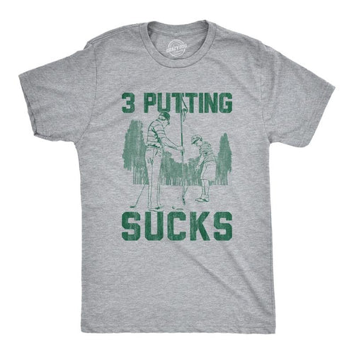 Mens 3 Putting Sucks T Shirt Funny Golf Tee Golfing Putt Joke Cool Graphic Tee Humor Mens Funny T Shirts Cool Tees Soft...