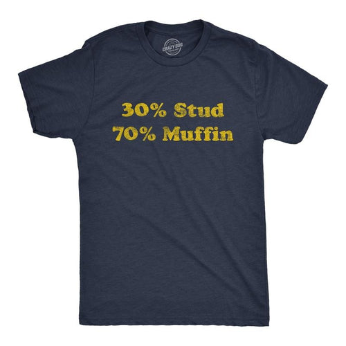 Mens 30% Stud 70% Muffin T Shirt Funny Dating Relationship Graphic Novelty Tee Mens Funny T Shirts Cool Tees Soft Stylish...