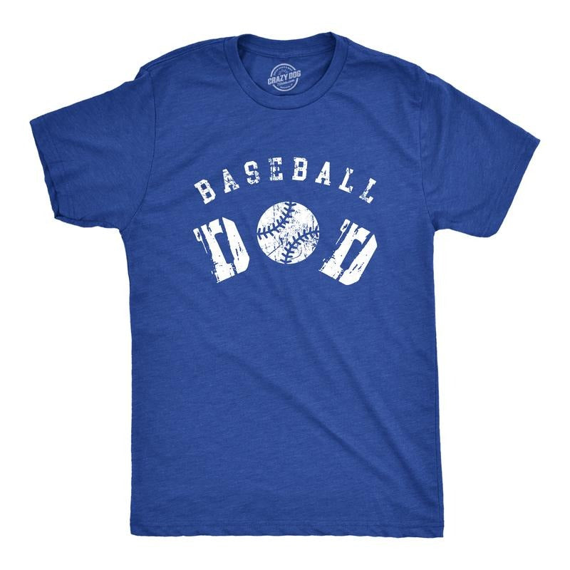 Mens Baseball Dad T Shirt Funny Cool Fathers Day Gift Base Ball Tee For Guys Mens Funny T Shirts Cool Tees Soft Stylish...