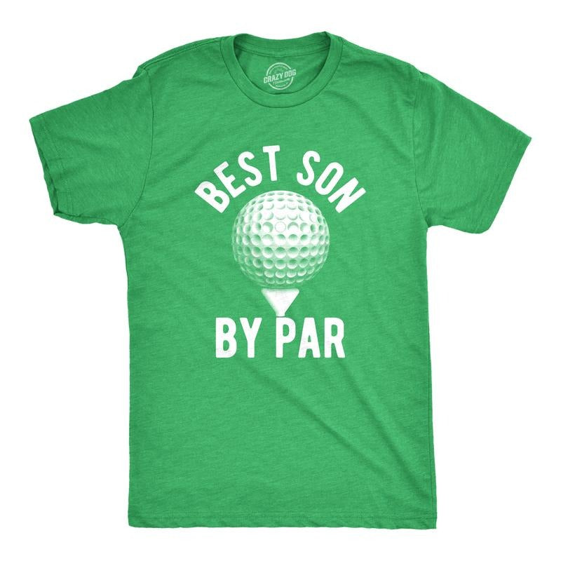 Mens Best Son By Par T Shirt Funny Golfing Lovers Greatest Child Tee For Guys Mens Funny T Shirts Cool Tees Soft Stylish...