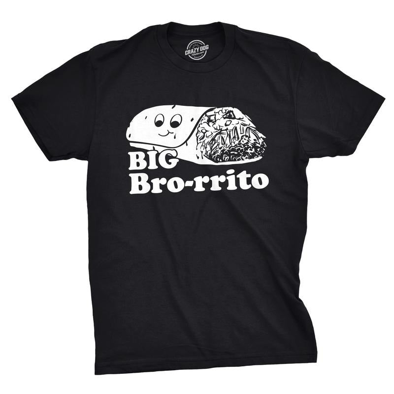 Mens Big Bro-rrito T Shirt Funny Brother Tee For Guys Mens Funny T Shirts Cool Tees Soft Stylish Casual Menswear Cinco De...