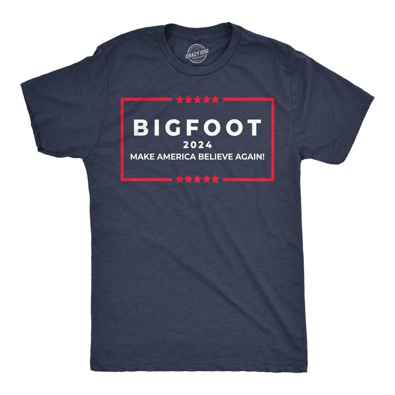 Mens Bigfoot 2024 Funny T Shirts Sarcastic Sasquatch Graphic Tee for Men Mens Funny T Shirts Cool Tees Soft Stylish...