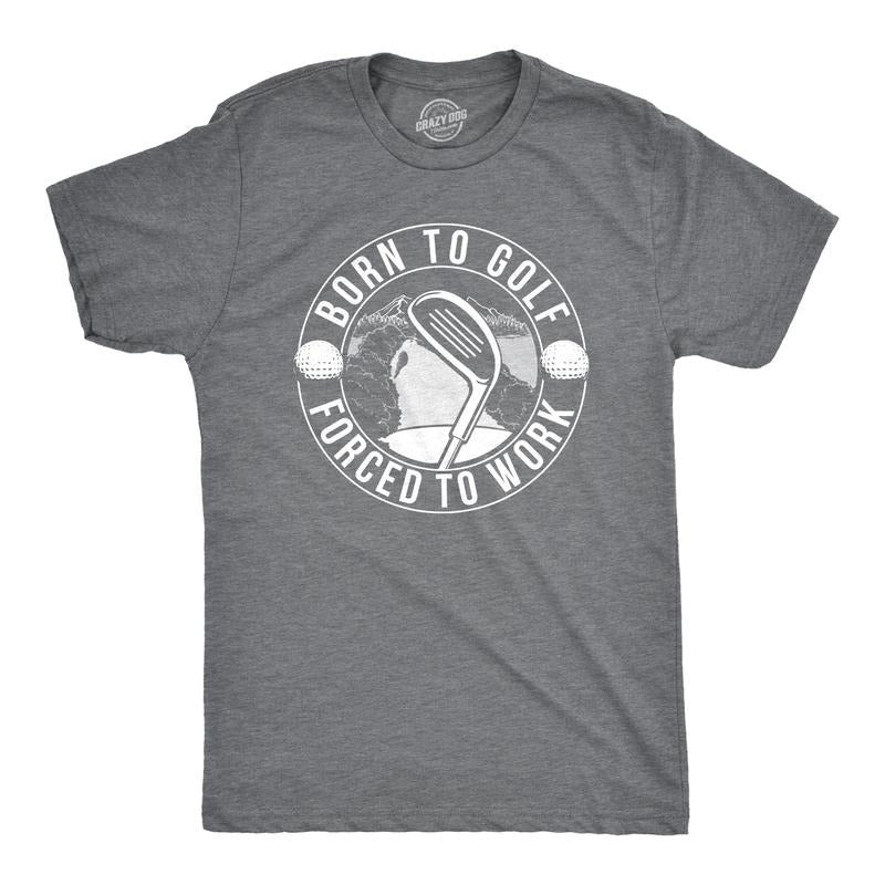 Mens Born to Golf T Shirt Funny Sports Golfing T Shirt Dad Golfer Humor Mens Funny T Shirts Cool Tees Soft Stylish Casual...