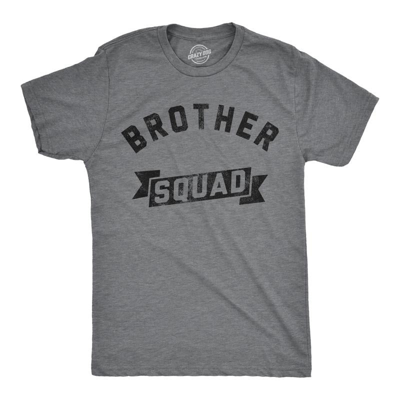 Mens Brother Squad T Shirt Funny Awesome Bro Sibling Joke Tee for Guys Mens Funny T Shirts Cool Tees Soft Stylish Casual...