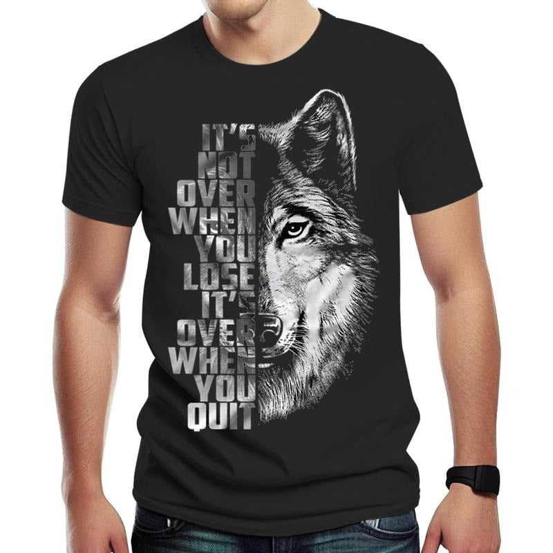 Mens Cool Wolf 3D Print Tshirt Summer Trend T Shirt Motivational T-Shirt Tops made in usa Hoodie, Sweatshirt | TeeBloomCo.com