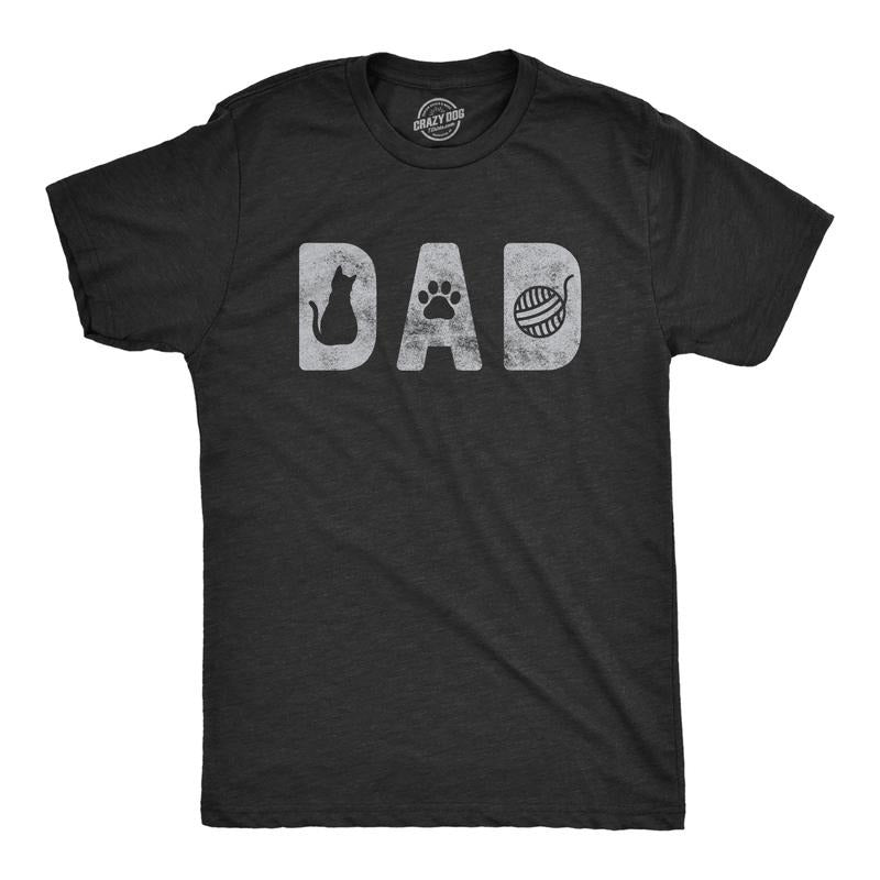 Mens Dad Cat T Shirt Funny Pet Kitty Crazy Cat Dad Graphic Novelty Tee Mens Funny T Shirts Cool Tees Soft Stylish Casual...
