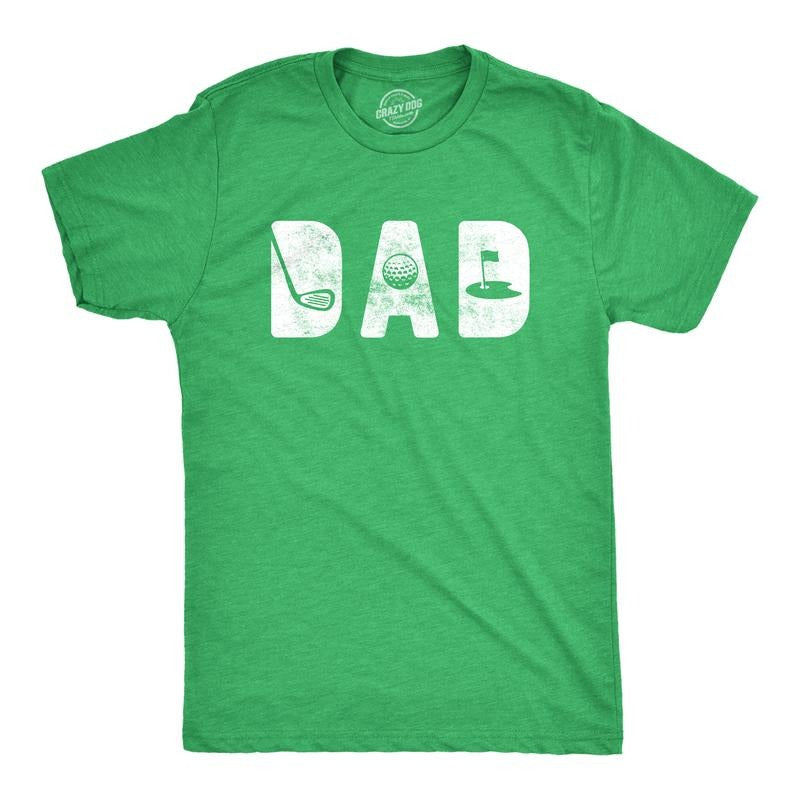 Mens Dad Golf T Shirt Funny Fathers Day Gift for Dad Outdoor Sports Graphic Tee Mens Funny T Shirts Cool Tees Soft...