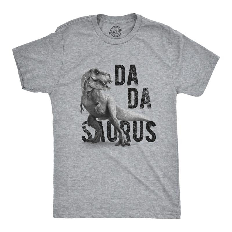 Mens Dadasaurus Trex T Shirt Funny Father's Day Dinosaur Papa Graphic Novelty Tee Mens Funny T Shirts Cool Tees Soft...