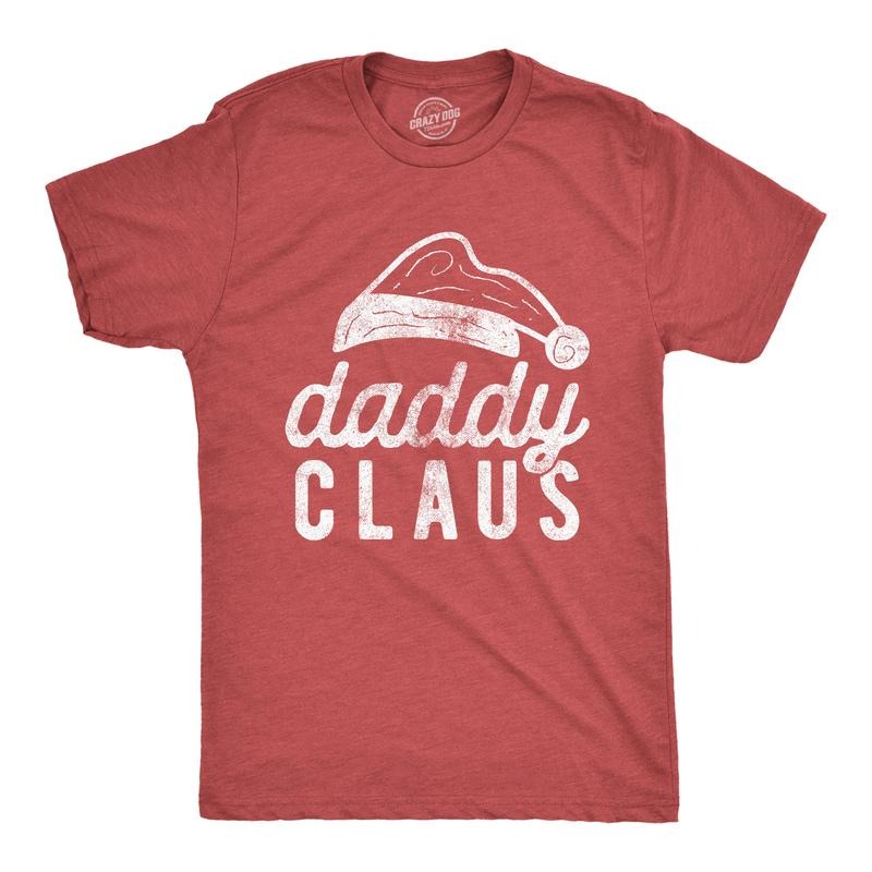 Mens Daddy Claus T Shirt Funny Christmas Party Father Santa Claus Graphic Tee Mens Funny T Shirts Cool Tees Soft Stylish...