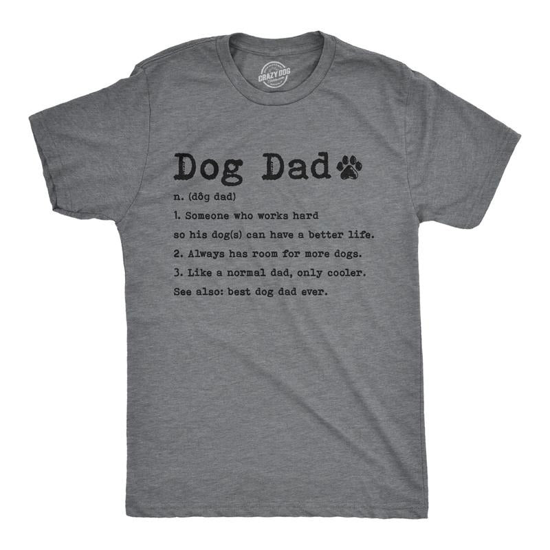 Mens Dog Dad Definition T Shirt Funny Fathers Day Pet Puppy Animal Lover Graphic Tee Mens Funny T Shirts Cool Tees Soft...