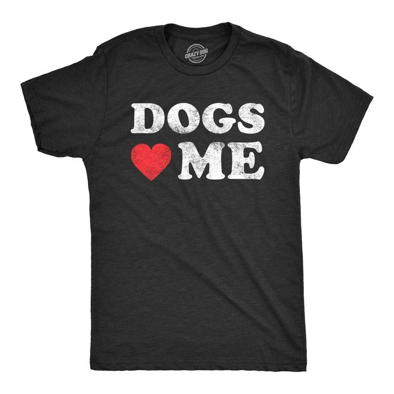Mens Dogs Love Me T Shirt Funny Pet Owner Sarcastic Dog Dad New Puppy Tee Mens Funny T Shirts Cool Tees Soft Stylish...