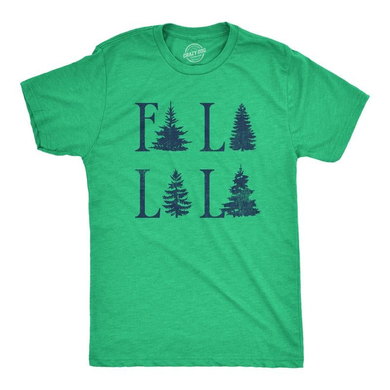 Mens Fa La La La T Shirt Funny Xmas Carol Tree Tee For Guys Mens Funny T Shirts Cool Tees Soft Stylish Casual Menswear...