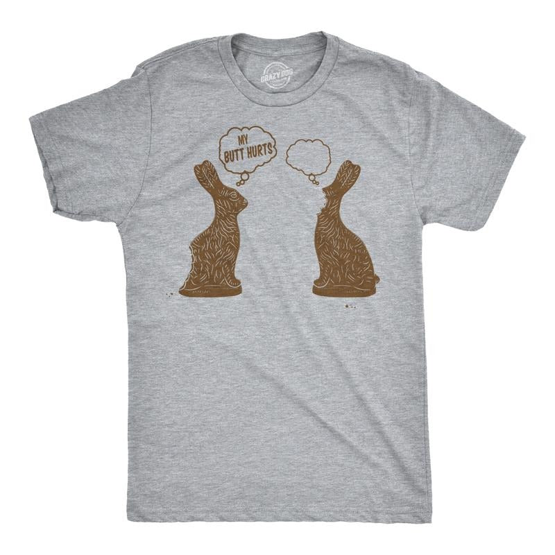 Mens Faceless Chocolate Bunny Funny Half Eaten Easter Gift Adult Gift T Shirt Mens Funny T Shirts Cool Tees Soft Stylish...