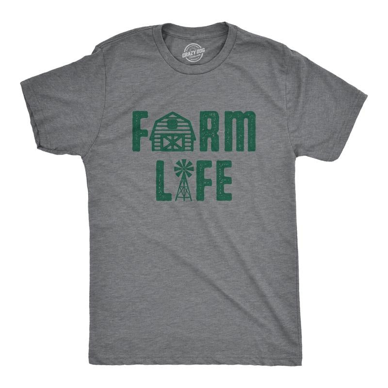 Mens Farm Life T Shirt Funny Country Lifestyle Graphic Novelty Tee Mens Funny T Shirts Cool Tees Soft Stylish Casual...