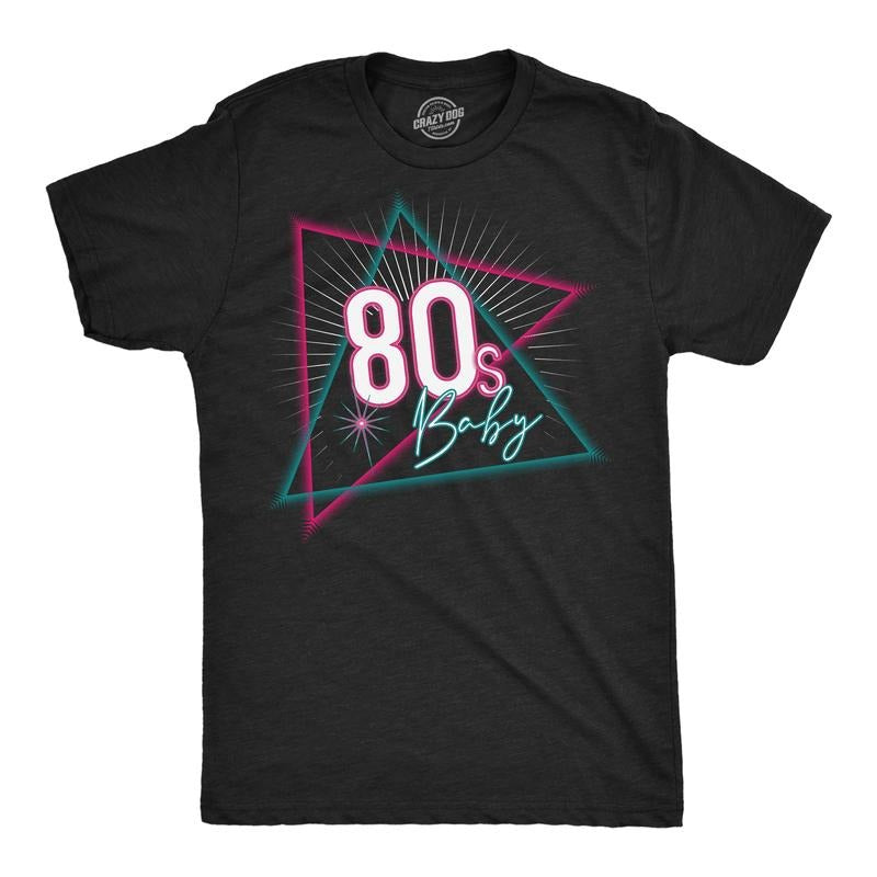 Mens Funny T Shirts 80s Baby Retro Graphic Tee For Men Mens Funny T Shirts Cool Tees Soft Stylish Casual Menswear Funny...