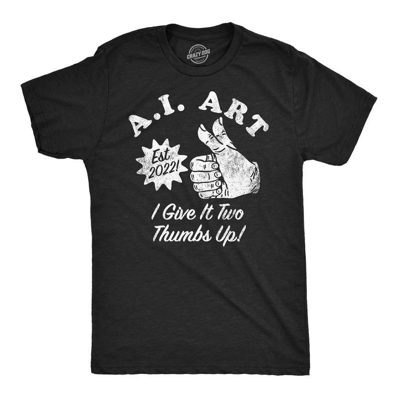 Mens Funny T Shirts AI Art Sarcastic Technology Graphic Tee For Men Mens Funny T Shirts Cool Tees Soft Stylish Casual...
