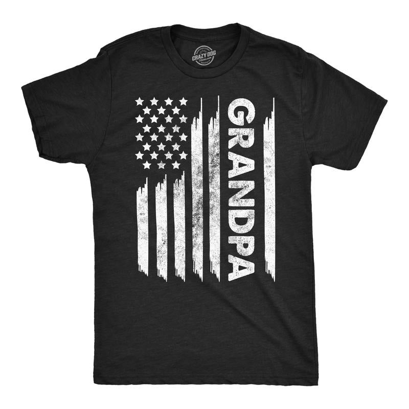 Mens Funny T Shirts American Flag Grandpa Sarcastic Fourth Of July Tee For Men Mens Funny T Shirts Cool Tees Soft Stylish...