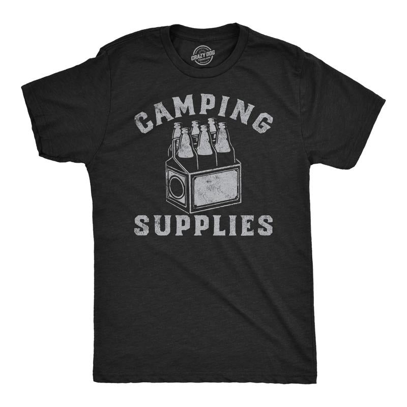 Mens Funny T Shirts Camping Supplies Sarcastic Drinking Graphic Novelty Tee For Men Mens Funny T Shirts Cool Tees Soft...