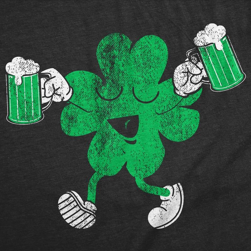 Mens Funny T Shirts Clover Drinking Sarcastic St Patricks Day Graphic Novelty Tee For Men Mens Funny T Shirts Cool Tees...