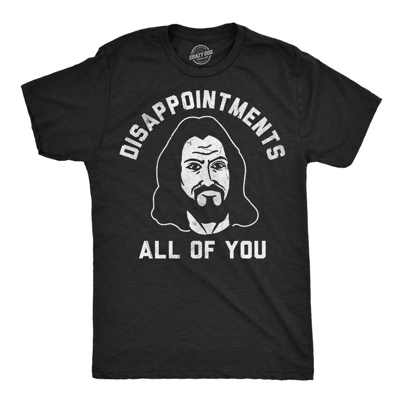 Mens Funny T Shirts Disapointments All Of You Sarcastic Jesus Graphic Novelty Tee For Men Mens Funny T Shirts Cool Tees...