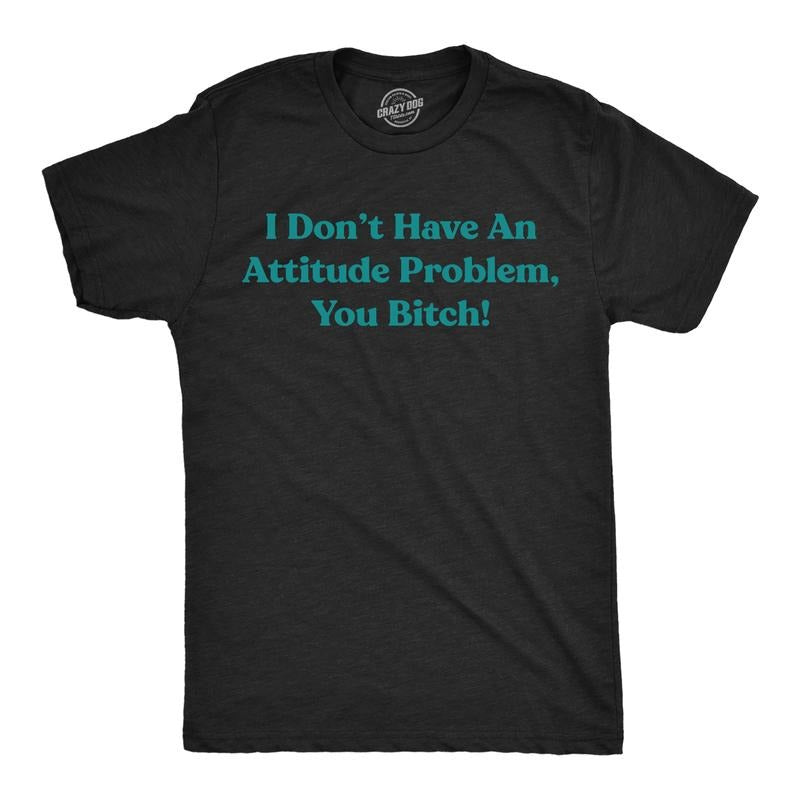 Mens Funny T Shirts I Dont Have An Attitude Problem You Bitch Graphic Tee For Men Mens Funny T Shirts Cool Tees Soft...