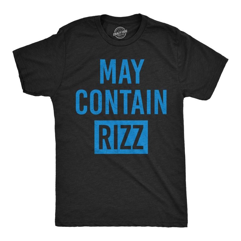 Mens Funny T Shirts May Contain Rizz Sarcastic Graphic Novelty Tee For Men Mens Funny T Shirts Cool Tees Soft Stylish...