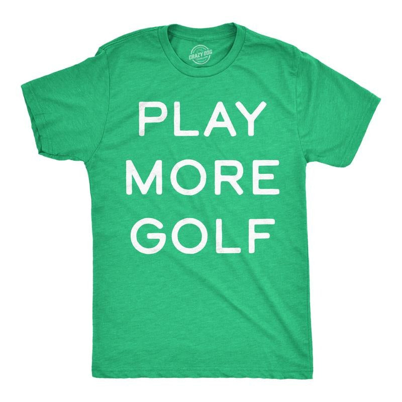 Mens Funny T Shirts Play More Golf Sarcastic Golfing Graphic Novelty Tee For Men Mens Funny T Shirts Cool Tees Soft...