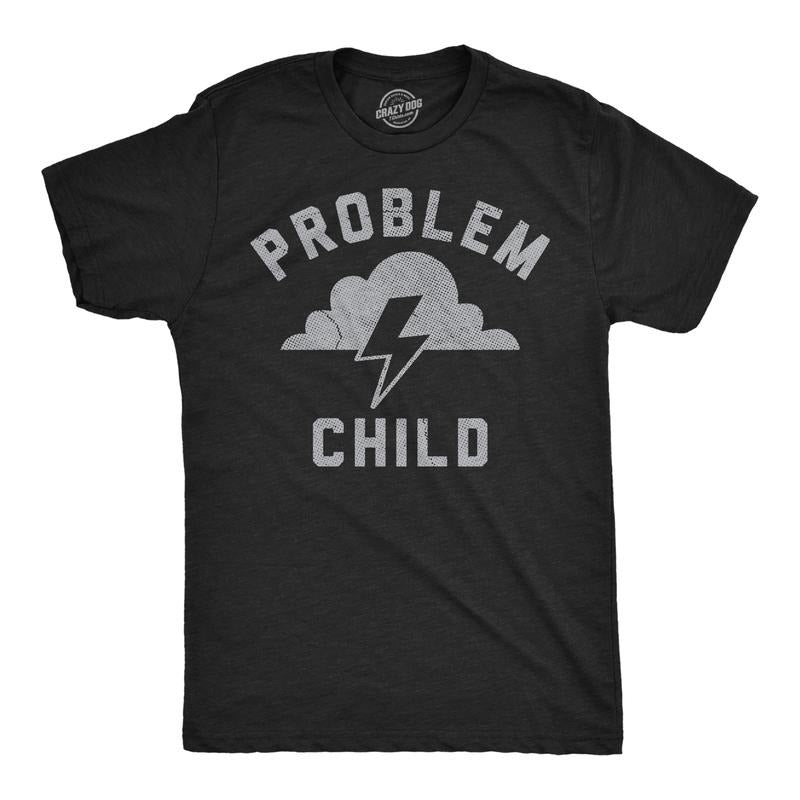 Mens Funny T Shirts Problem Child Sarcastic Graphic Novelty Tee For Men Mens Funny T Shirts Cool Tees Soft Stylish Casual...