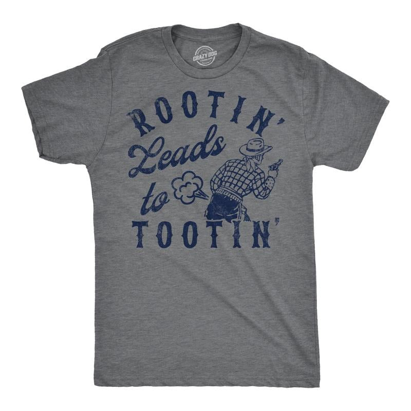 Mens Funny T Shirts Rootin Leads to Tootin Sarcastic Farting Joke Tee for Men Mens Funny T Shirts Cool Tees Soft Stylish...