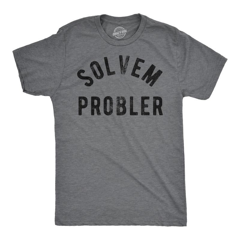 Mens Funny T Shirts Solvem Probler Sarcastic Stupid Tee For Men Mens Funny T Shirts Cool Tees Soft Stylish Casual...