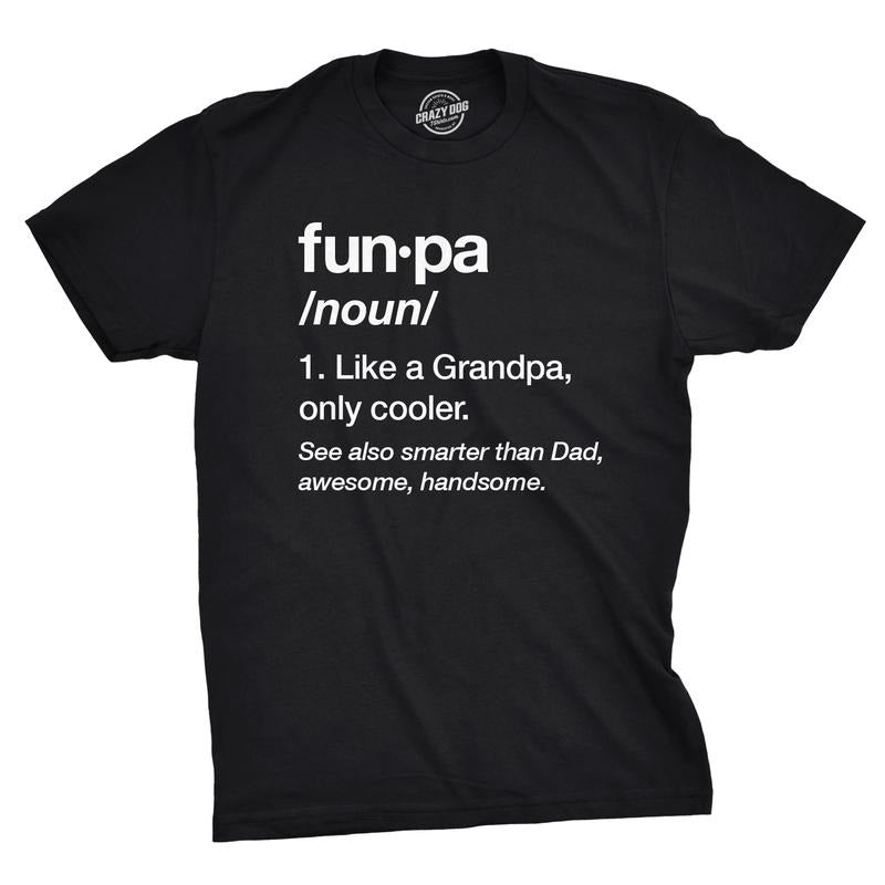 Mens Funpa Definition T shirt Funny Grandpa Gift Fathers Day Papa Graphic Tee Mens Funny T Shirts Cool Tees Soft Stylish...
