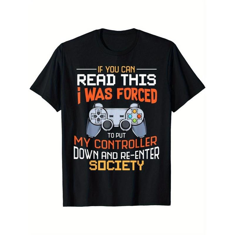Mens Game Console Graphic T-shirt - Stylish Crew Neck, Short Sleeve, Summer Sportswear - Ultra-Comfortable, Lightweight &...