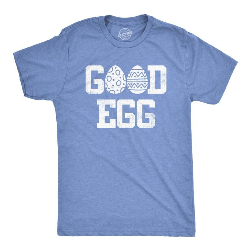 Mens Good Egg T Shirt Funny Easter Sunday Painted Eggs Tee For Guys Mens Funny T Shirts Cool Tees Soft Stylish Casual...