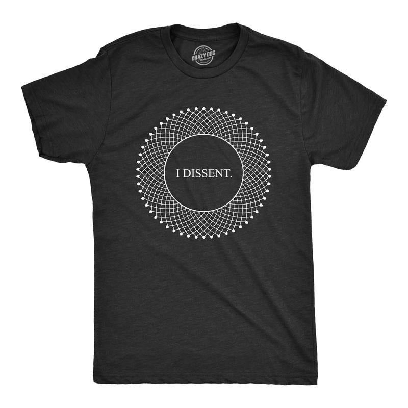Mens I Dissent T Shirt RBG Ruth Bader Ginsburg Lace Collar Graphic Novelty Tee Mens Funny T Shirts Cool Tees Soft Stylish...