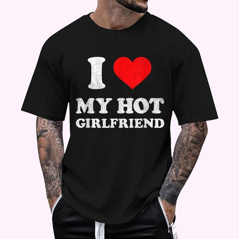Mens I Heart My Hot Girlfriend Outfit - I Love My Hot GF T-Shirt