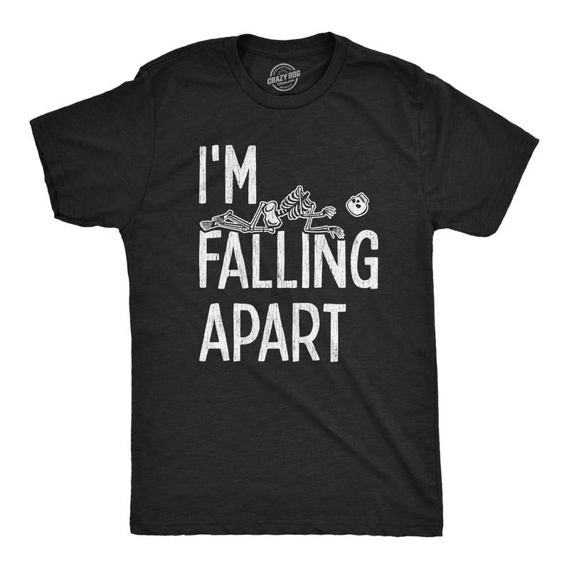 Mens I'm Falling Apart T Shirt Funny Halloween Skeleton Sarcastic Tee Mens Funny T Shirts Cool Tees Soft Stylish Casual...