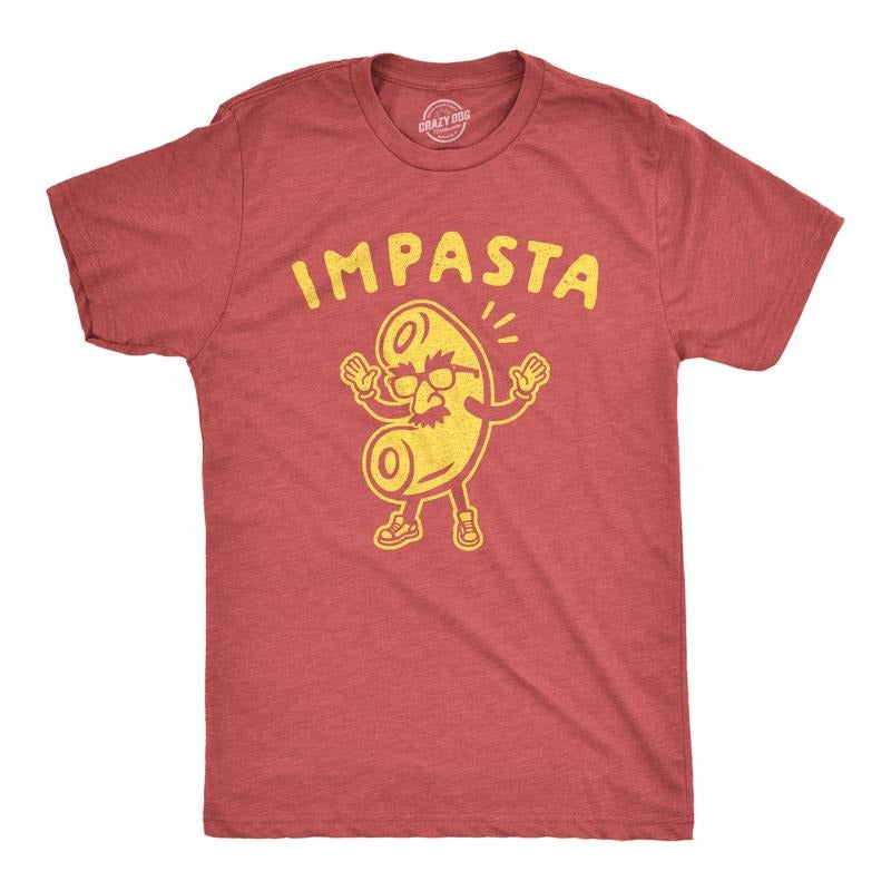 Mens Impasta T Shirt Funny Noodle Disguise Graphic Novelty Tee Mens Funny T Shirts Cool Tees Soft Stylish Casual Menswear...
