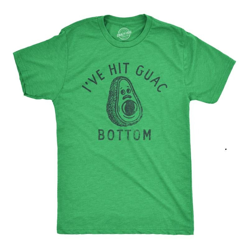Mens Ive Hit Guac Bottom T Shirt Funny Avocado Guacamole Tee For Guys Hoodie, Sweatshirt | TeeBloomCo.com