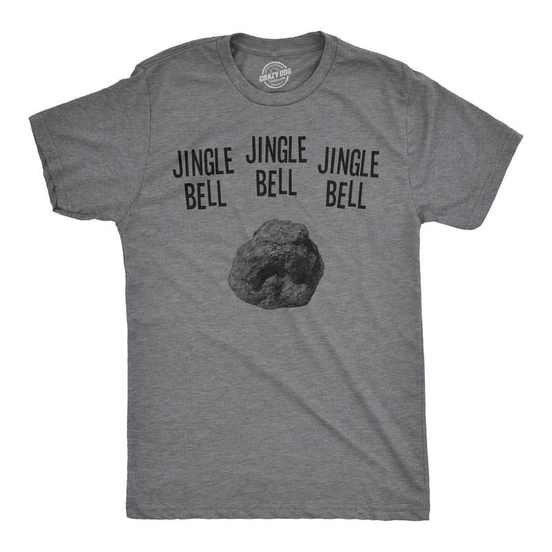 Mens Jingle Bell Rock T Shirt Funny Christmas Song Tee Mens Funny T Shirts Cool Tees Soft Stylish Casual Menswear...