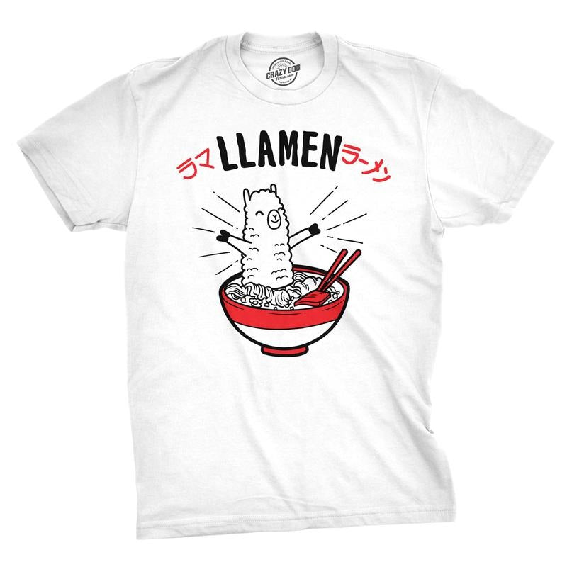 Mens Llamen Funny Llama T Shirt Hilarious Gift for Foodie Hilarious Sayings Mens Funny T Shirts Cool Tees Soft Stylish...