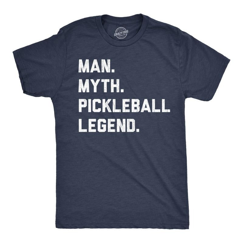 Mens Man Myth Pickleball Legend T Shirt Funny Legendary Pickle Ball Player Tee For Guys Mens Funny T Shirts Cool Tees...