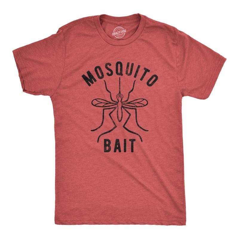Mens Mosquito Bait T Shirt Funny Camping Campfire Outdoors Bug Bite Graphic Novelty Tee Mens Funny T Shirts Cool Tees...