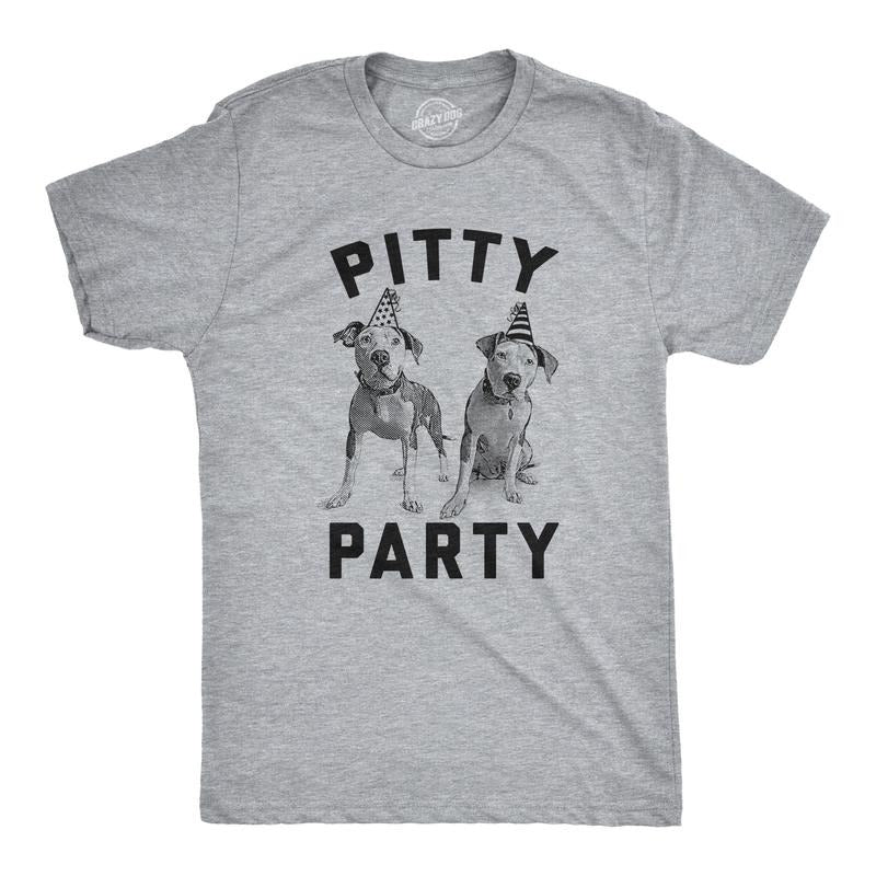 Mens Pitty Party T Shirt Cute Pitbull Dog Tee Gift for Pet Owner Mens Funny T Shirts Cool Tees Soft Stylish Casual...
