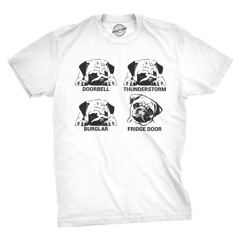 Mens Pug Faces T shirt Funny Dog Lover Gift Perfect New Pug Present Mens Funny T Shirts Cool Tees Soft Stylish Casual...