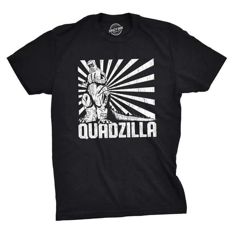 Mens Quadzilla T Shirt Funny Gym Tee Leg Day T Shirt Joke Workout Top Mens Funny T Shirts Cool Tees Soft Stylish Casual...