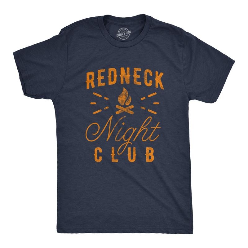 Mens Redneck Nightclub Tshirt Funny Campfire Bon Fire Graphic Novelty Tee Mens Funny T Shirts Cool Slimming Tees with...