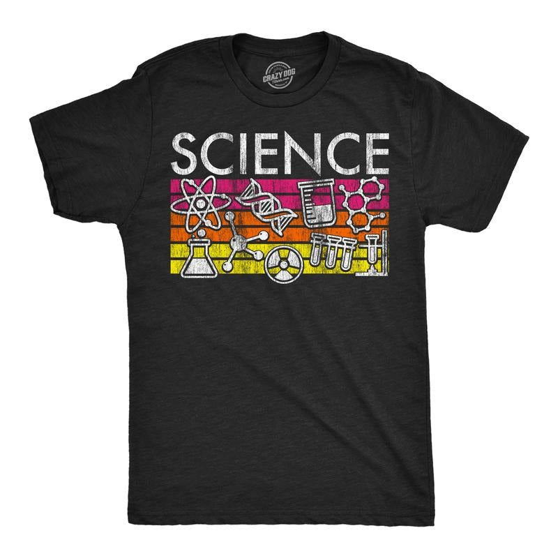 Mens Science Stripes Funny T Shirts Awesome Scientific Graphic Tee For Men Mens Funny T Shirts Cool Tees Soft Stylish...